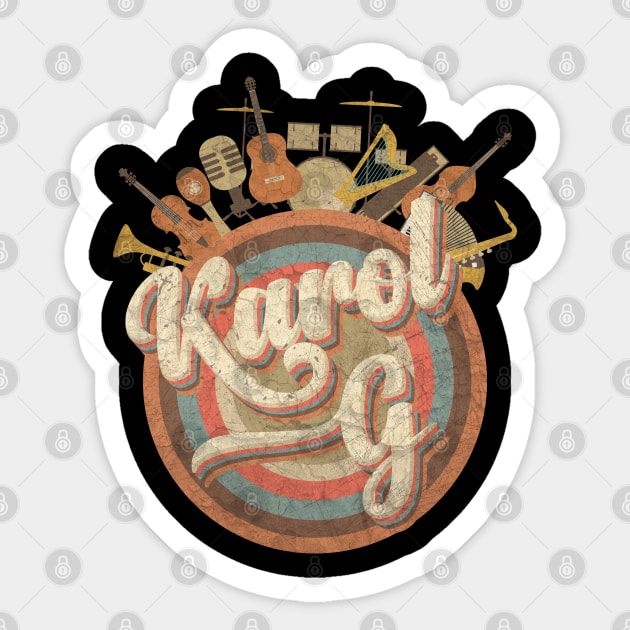 KAROL G // Music Tour Vintage Retro Style Sticker by kumurkumur